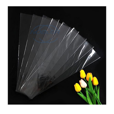200 قطعة من أكياس تغليف زهور السيلوفان الشفافة من البلاستيك الشفاف