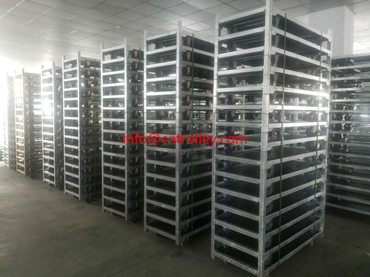 عربة الزهور الدنماركية المصنوعة من الزنك المسالح الساخنة التي تقدم التشطيبات الطبيعية للخشب و 40 كجم من سعة التحميل لكل رف للتعامل مع الزهور التجارية