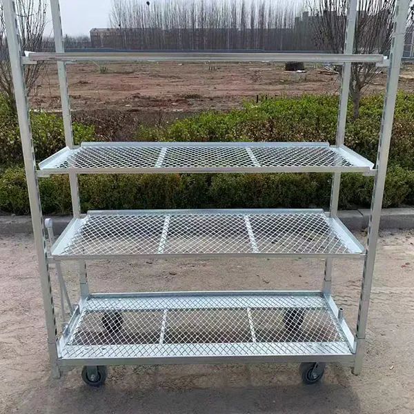 PP Wheel Dutch Flower Trolley Rust Resistant Offering 25cm Shelf Height Suitable for Professional Floral Transport Needs
